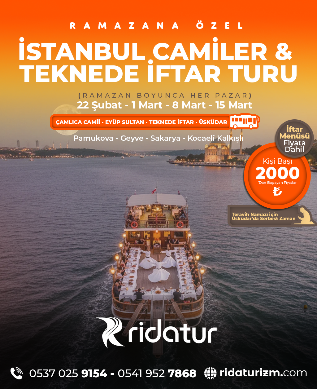 İstanbul Camiler & Teknede İftar Turu